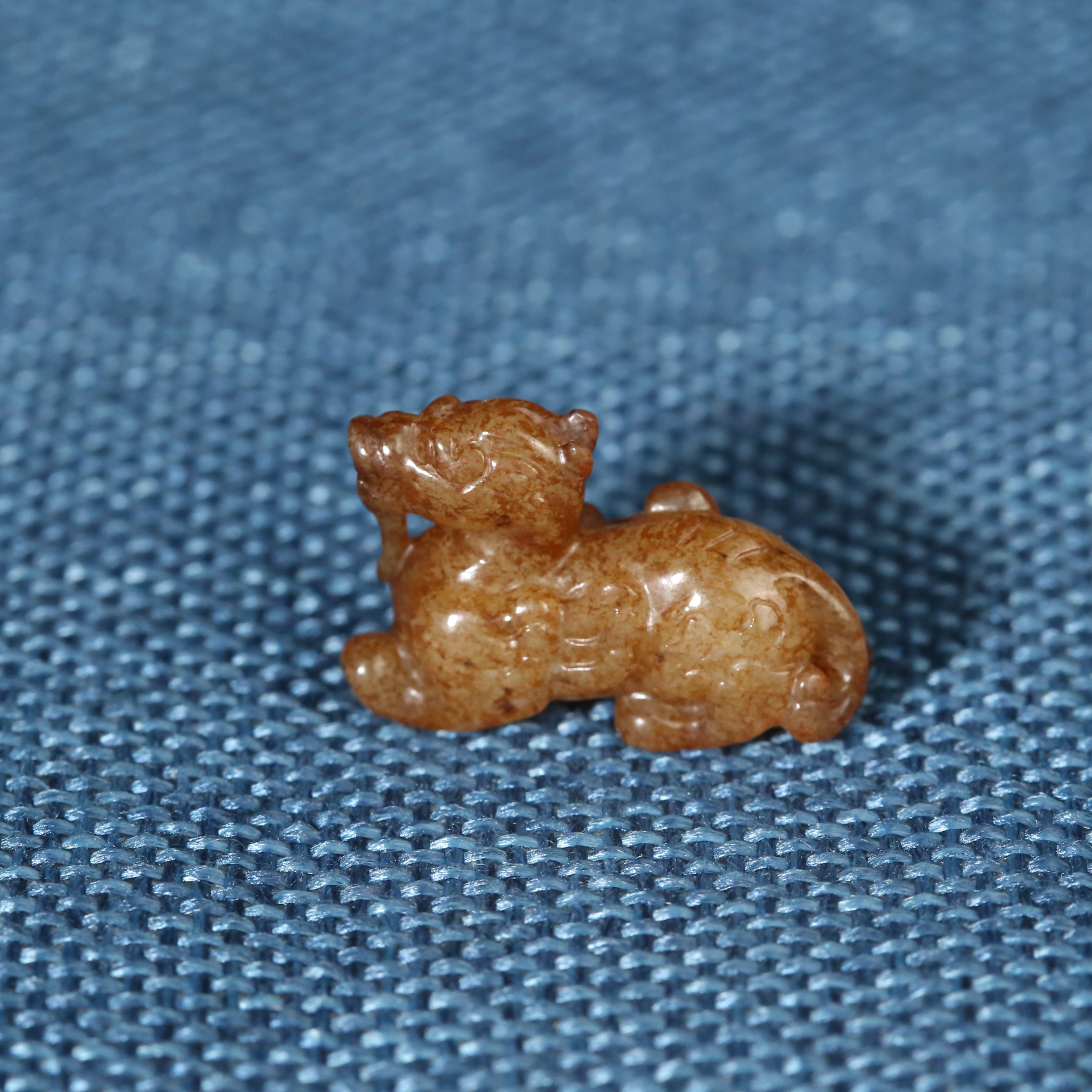 明代和田玉瑞兽勒子WDZC251028029