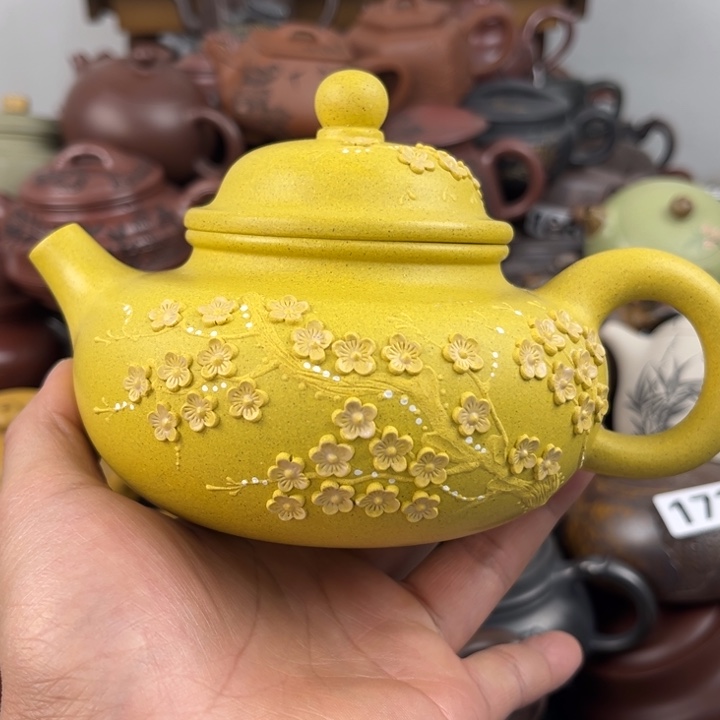 茶壶紫砂壶身铁质