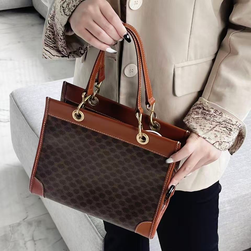 修复品Celine/思琳 XM/经典老花牛奶盒子手提包/KH11501033