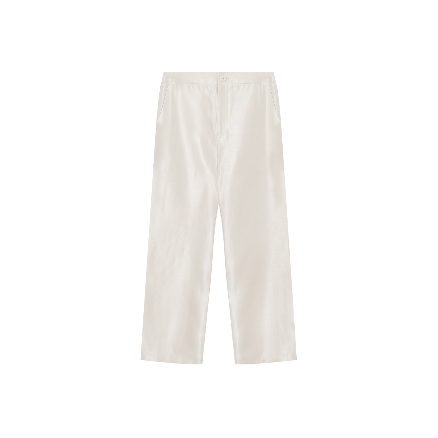 乐乐【素采】薄款休闲裤白色宽松夏季裤子