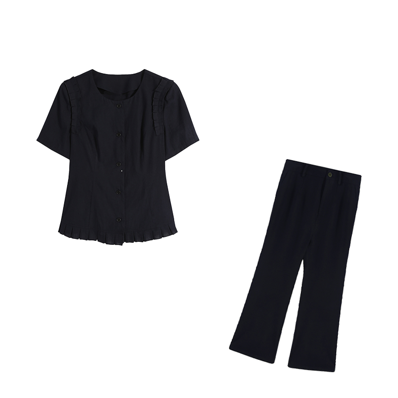 藏青色上衣+长裤两件套ZL108588