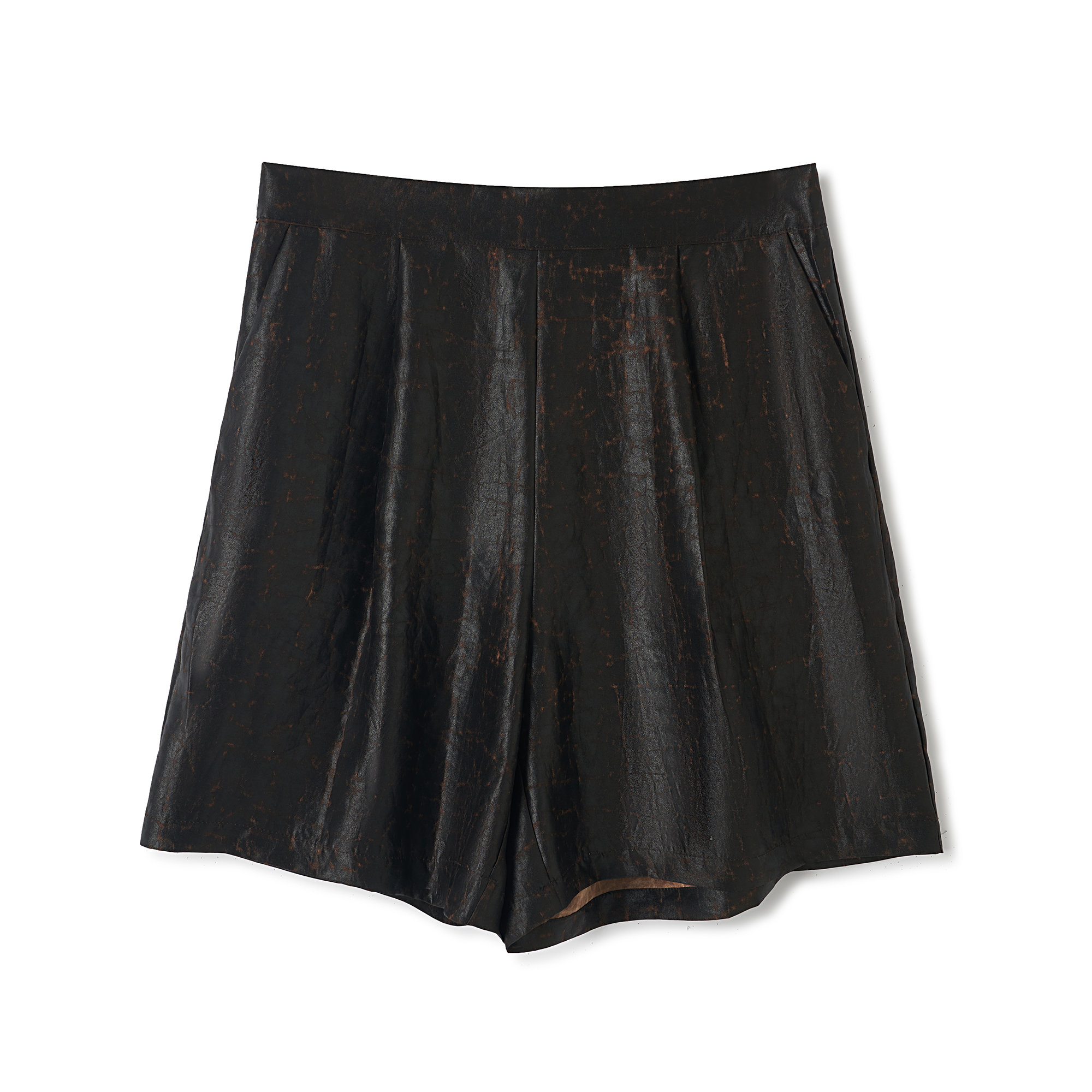 【金龟】重磅香云纱老料龟裂纹短裤DX24AK0012