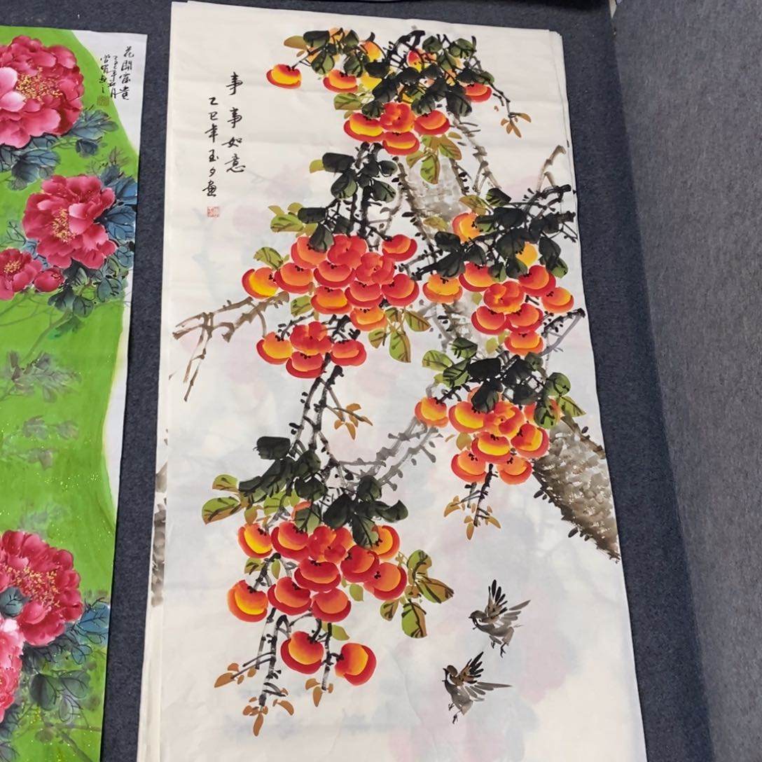 国画尺寸140✖️70四尺手绘画