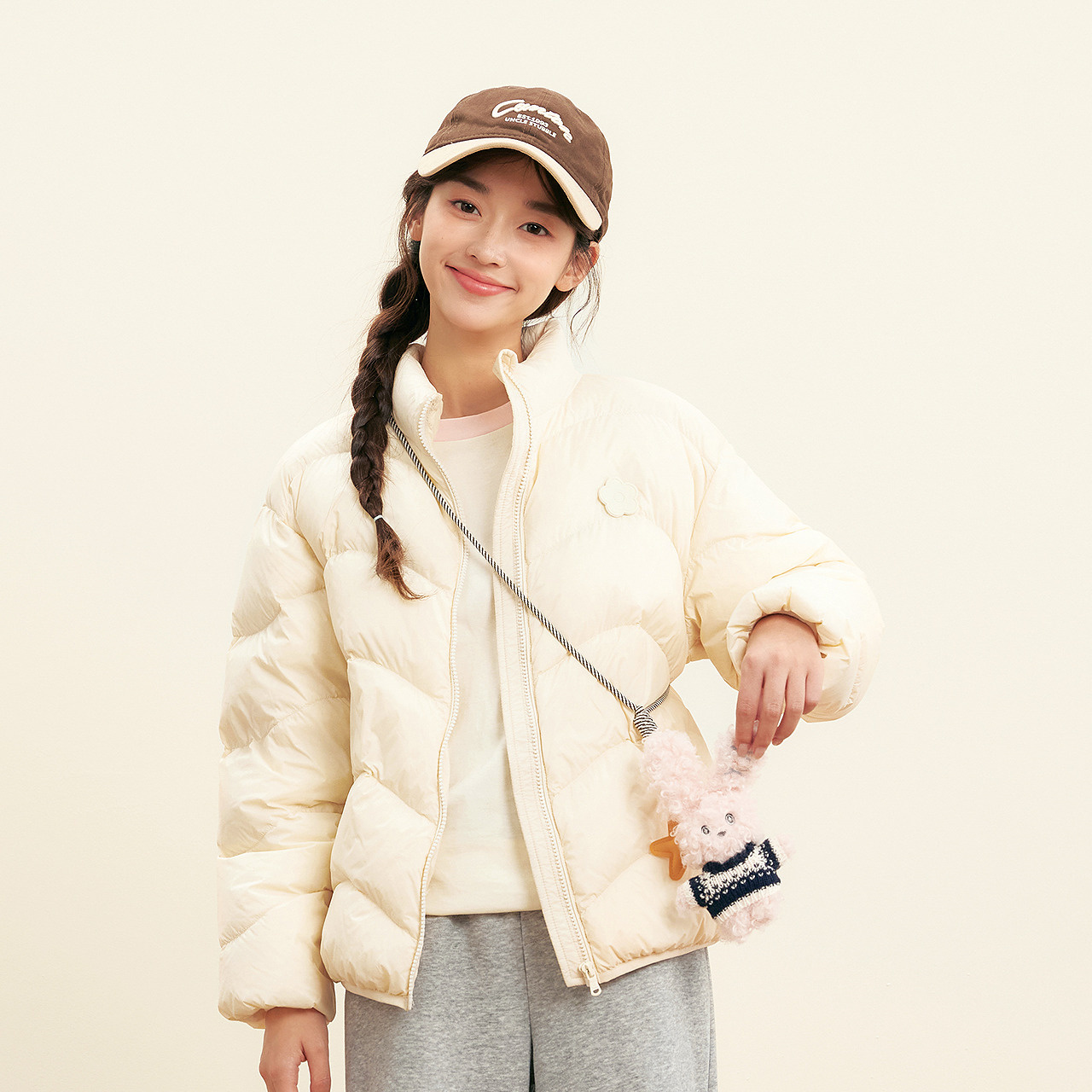 笛莎女童2025新款秋冬装青少年面包服保暖外套-N32546915