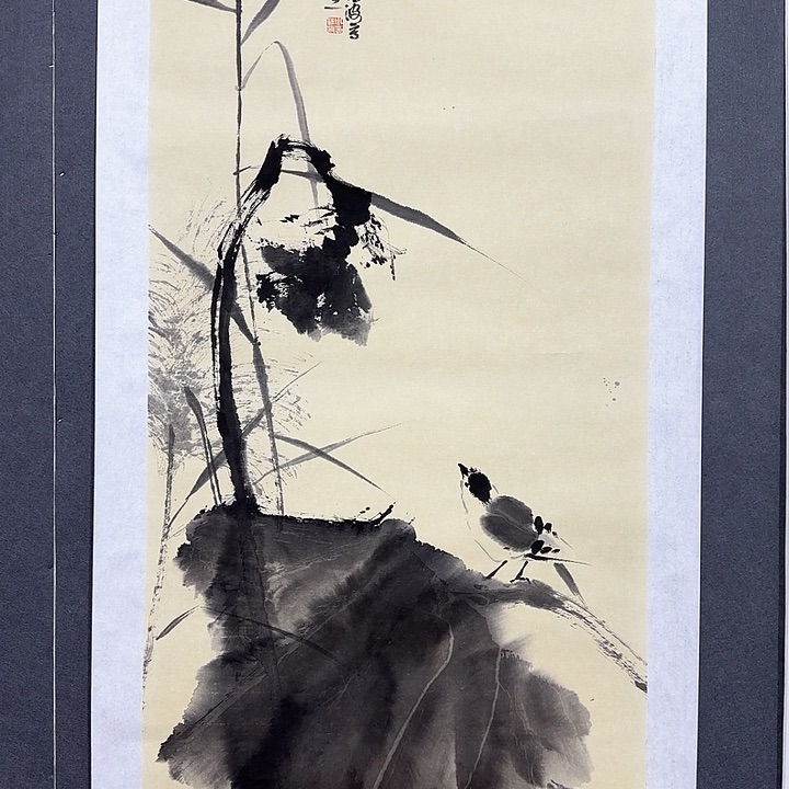 国画桃****风周老师三张花鸟作品