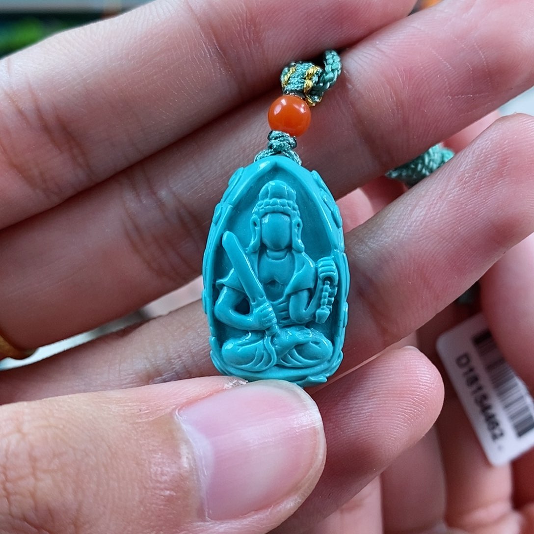 绿松石珠宝奇石未镶嵌不动明王