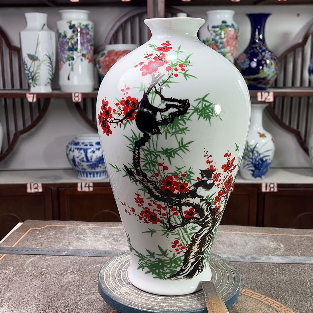陶摆件景德镇陶瓷梅花