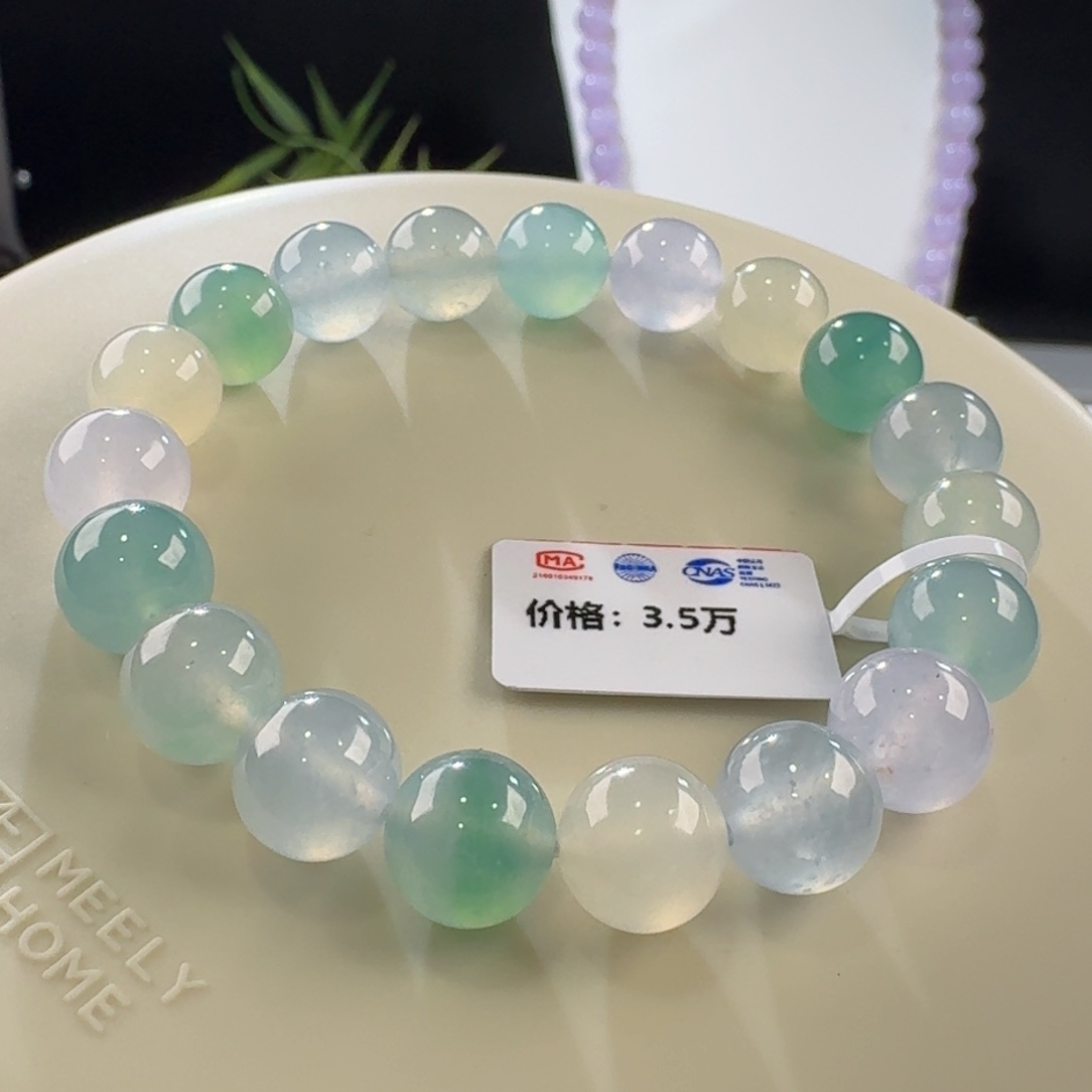 翡翠手链未镶嵌新款力推多宝单圈