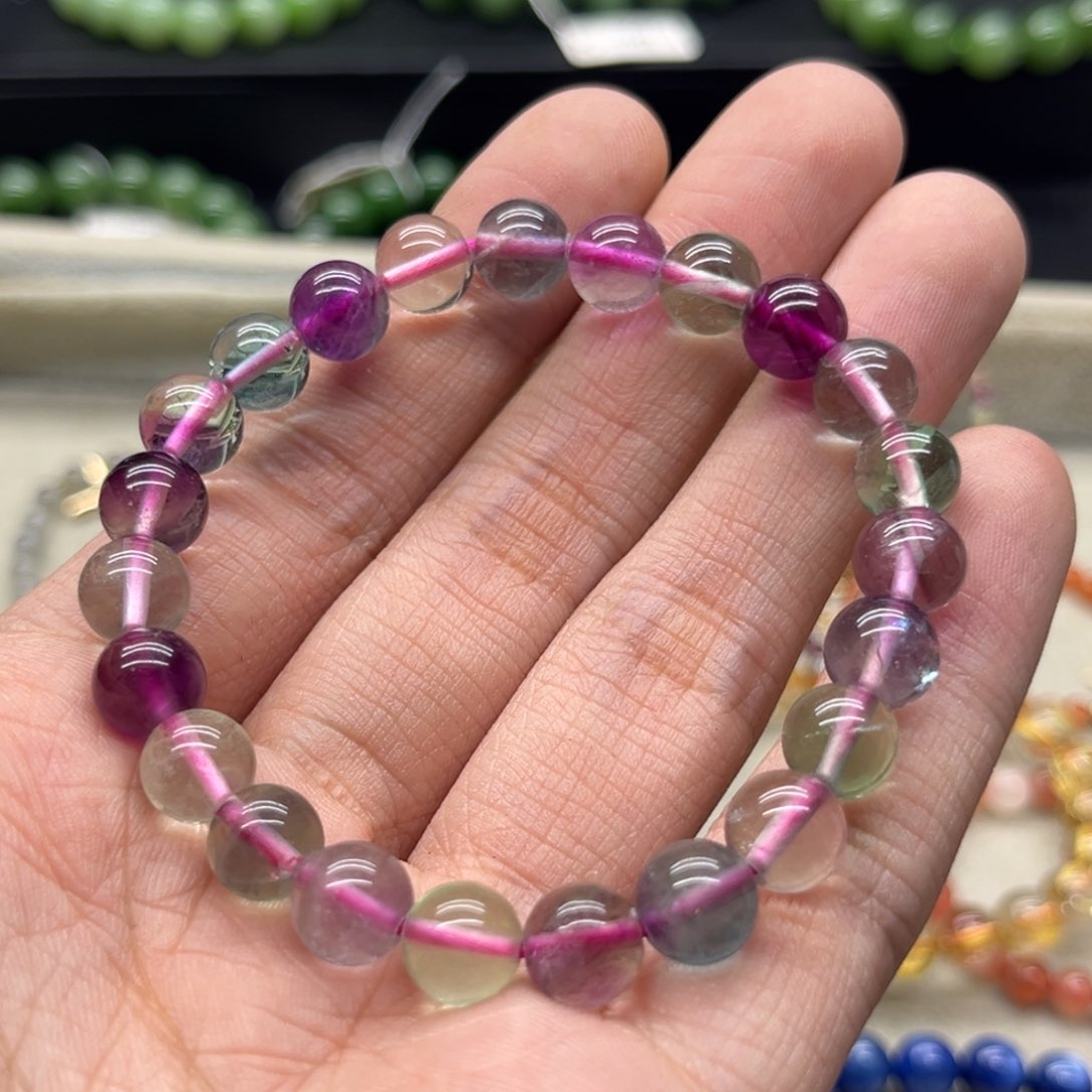 葡萄石手链未镶嵌开***乐