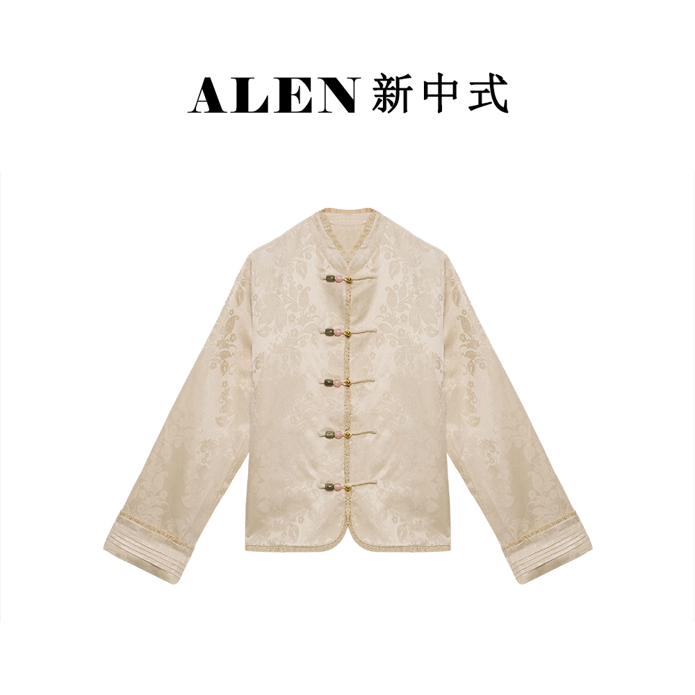 【Alen女装店】新中式国风时尚气质百搭提花上衣ZM8091