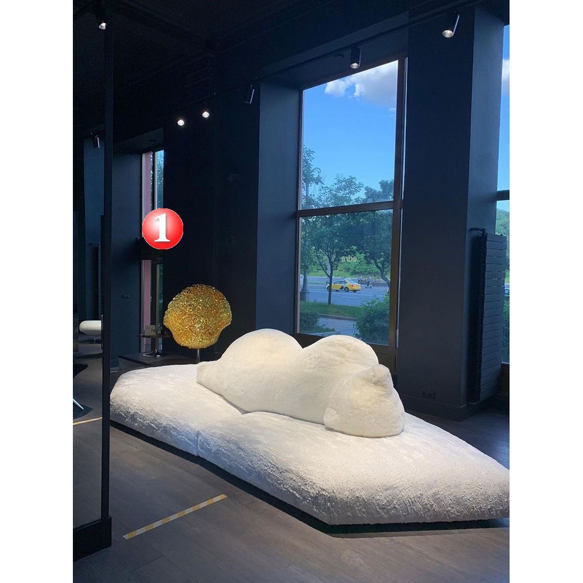 2025设计师设Edra北极熊异形沙发大平层大白熊懒人布艺沙发