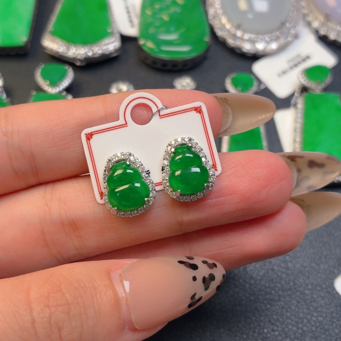 翡翠银S925镶嵌吊坠(不含链)