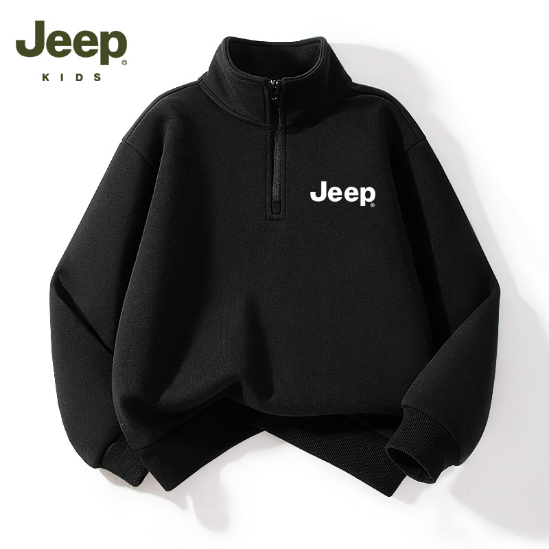 Jeep童装男童秋装2025新款秋季儿童潮酷痞帅卫衣青少年运动上衣潮