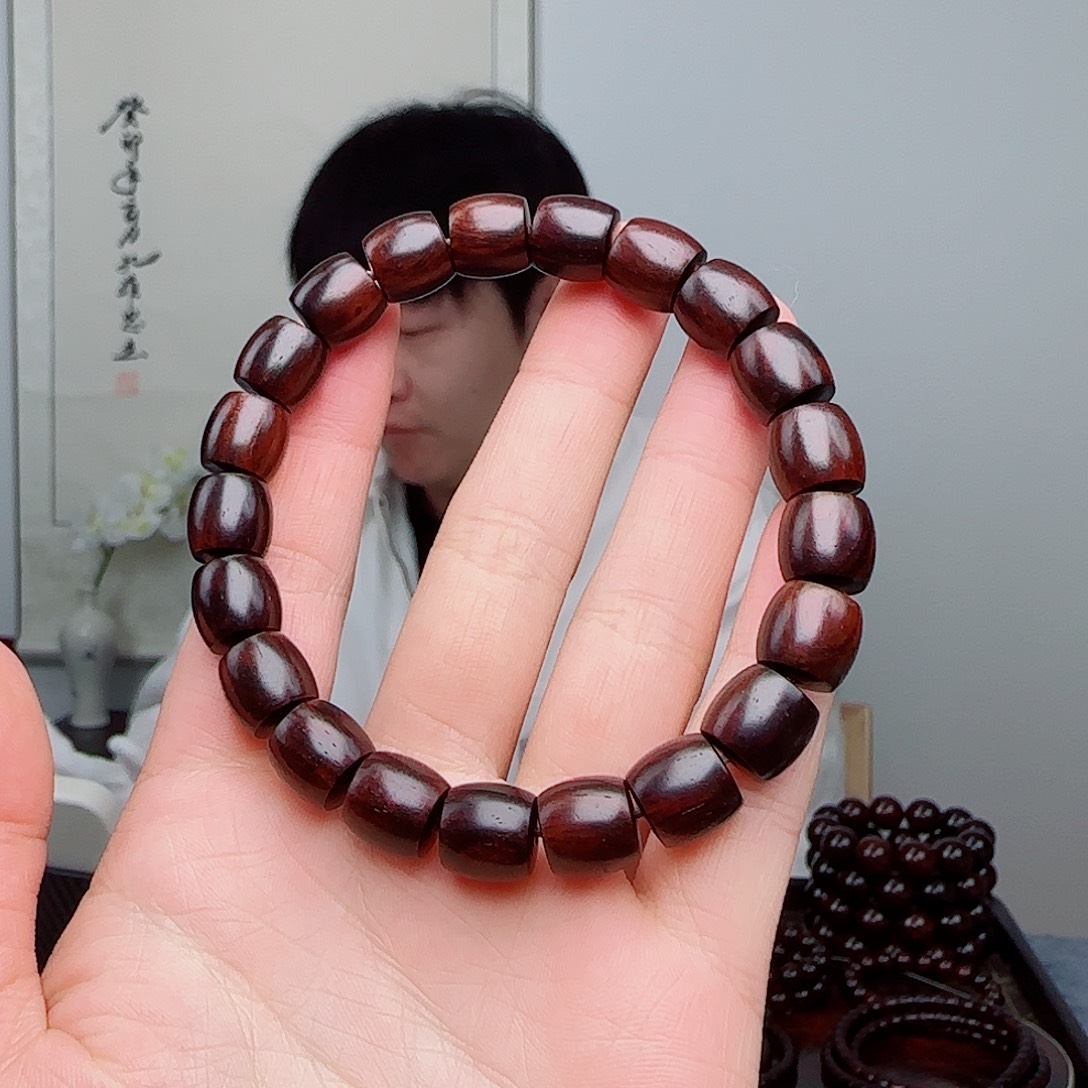旭***升小叶紫檀手串/手链檀香紫檀9.5×10入（氧化）