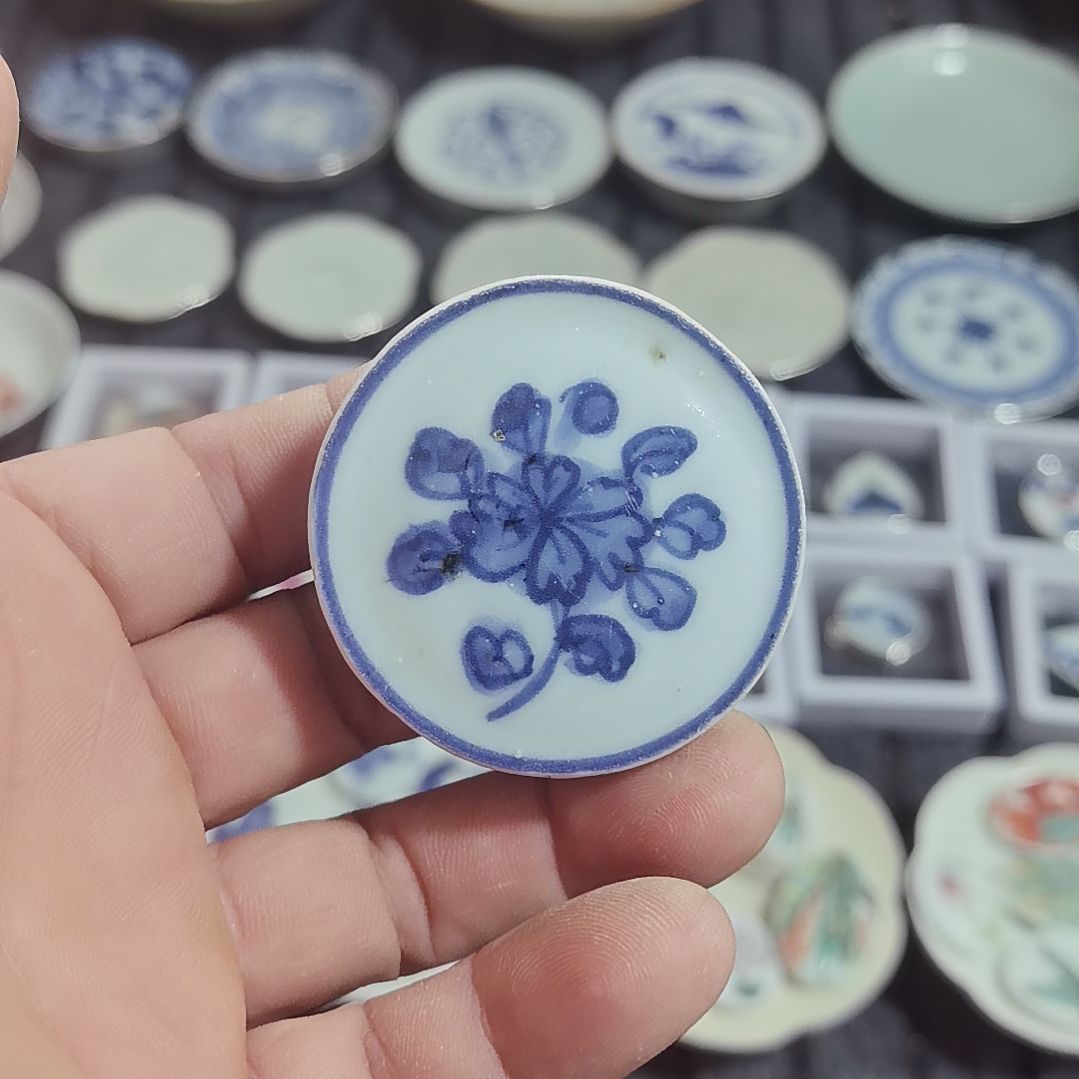 瓷片青花影青杯垫标本全选