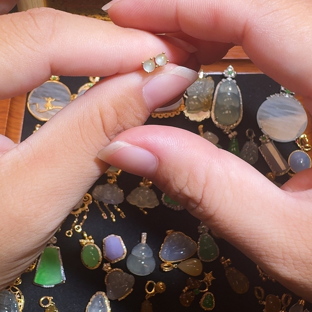 颈饰银S925镶嵌翡翠