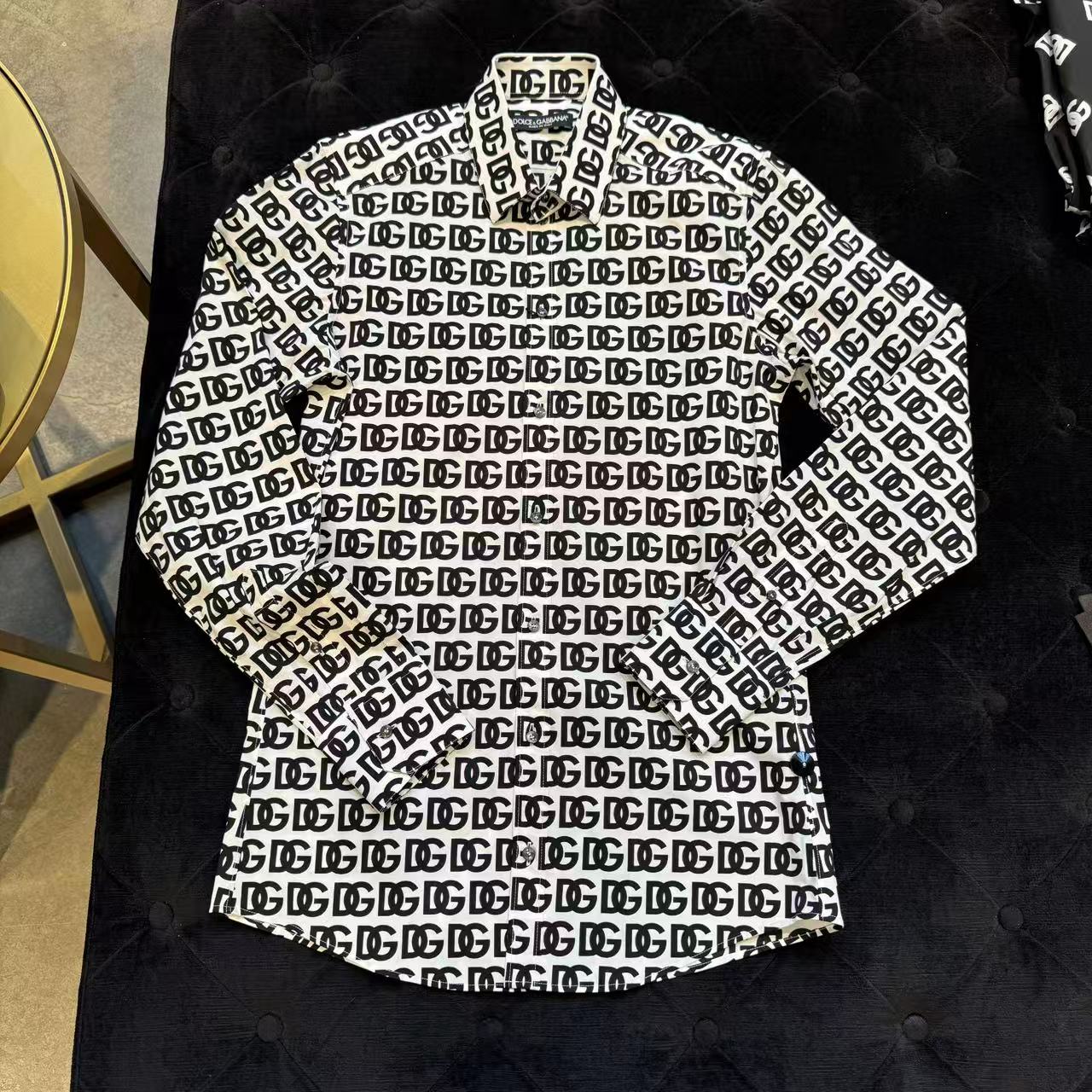 【CC在欧洲】D.....G 折扣款1号折上折 满印logo衬衫