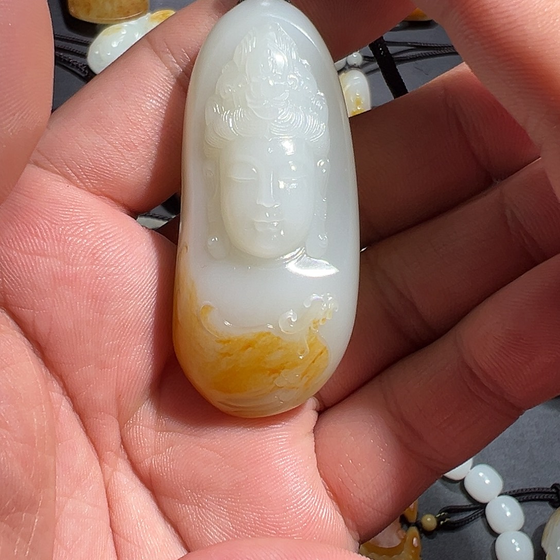 M***y和田玉未镶嵌吊坠(不含链)