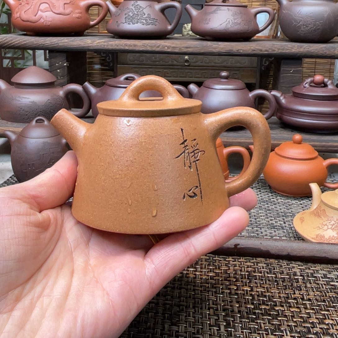 紫砂茶壶宜兴原矿紫砂手工制120