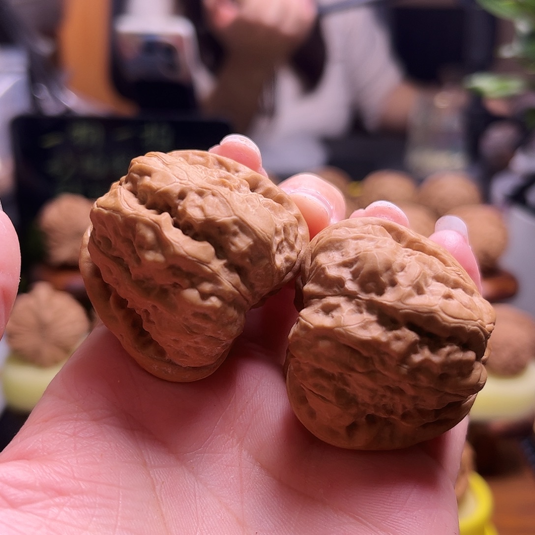 集***贸把件文玩核桃40尺白茬蛤蟆32