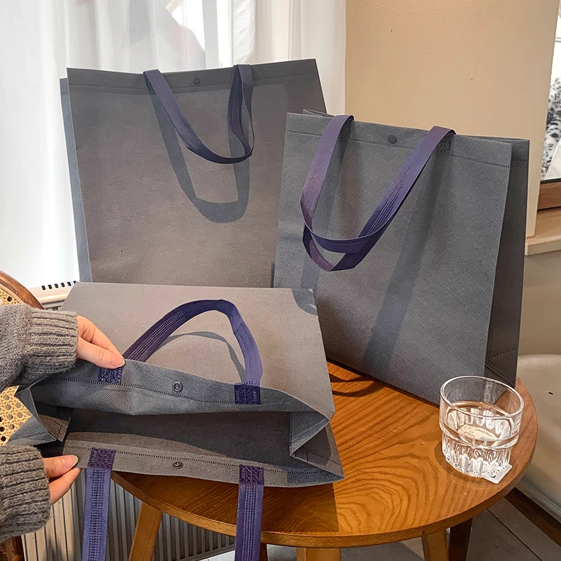 暗扣纯色无纺布环保袋子童装袋子无纺布外出礼品袋无纺布手提袋