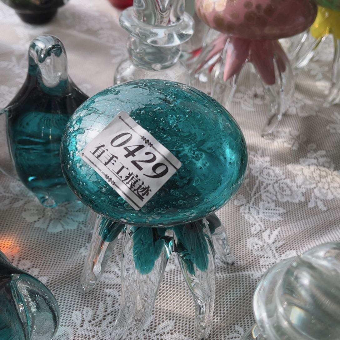 琉璃0429有手工痕迹 花瓶摆件