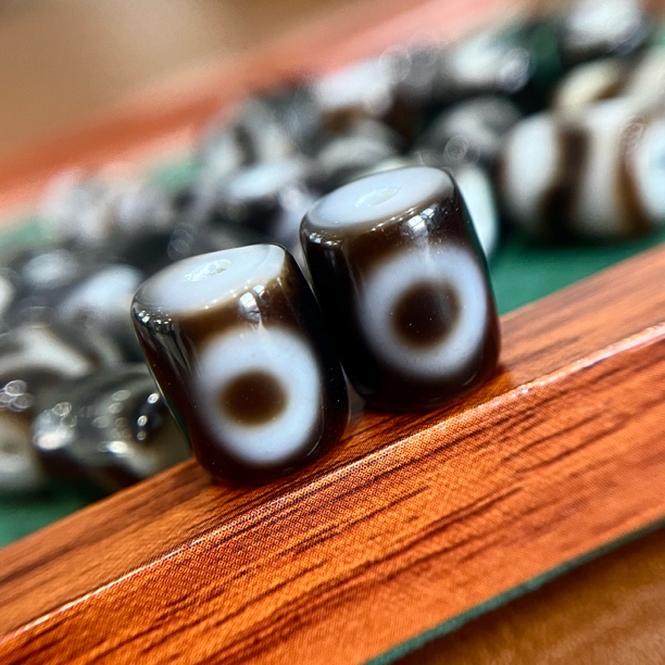 精品台工桶珠多宝11＊14mm（单珠）天然玛瑙真品台湾一代藏天珠配珠