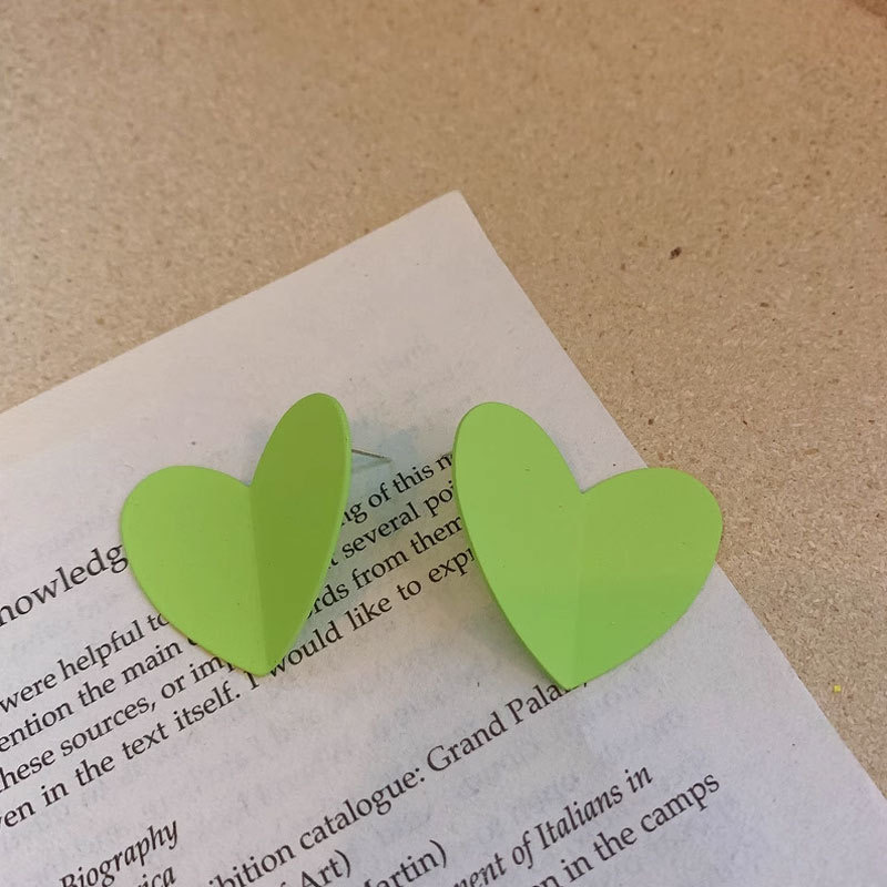 合金耳饰 多巴胺日韩撞色耳钉耳饰女糖果色甜美拼色素款百搭