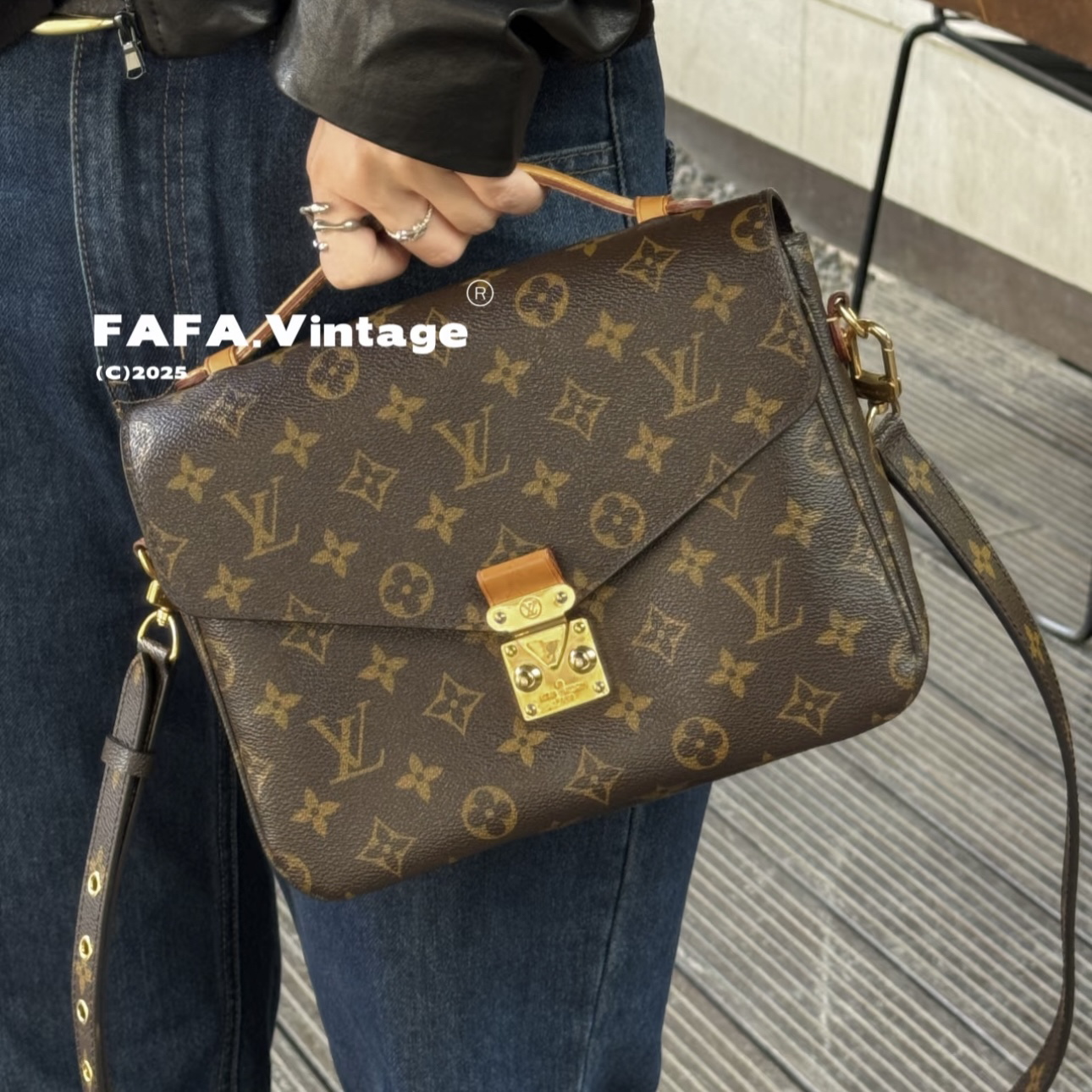 95新 LouisVuitton/路易威登 發發中古·LV老花lv邮差手提斜挎包