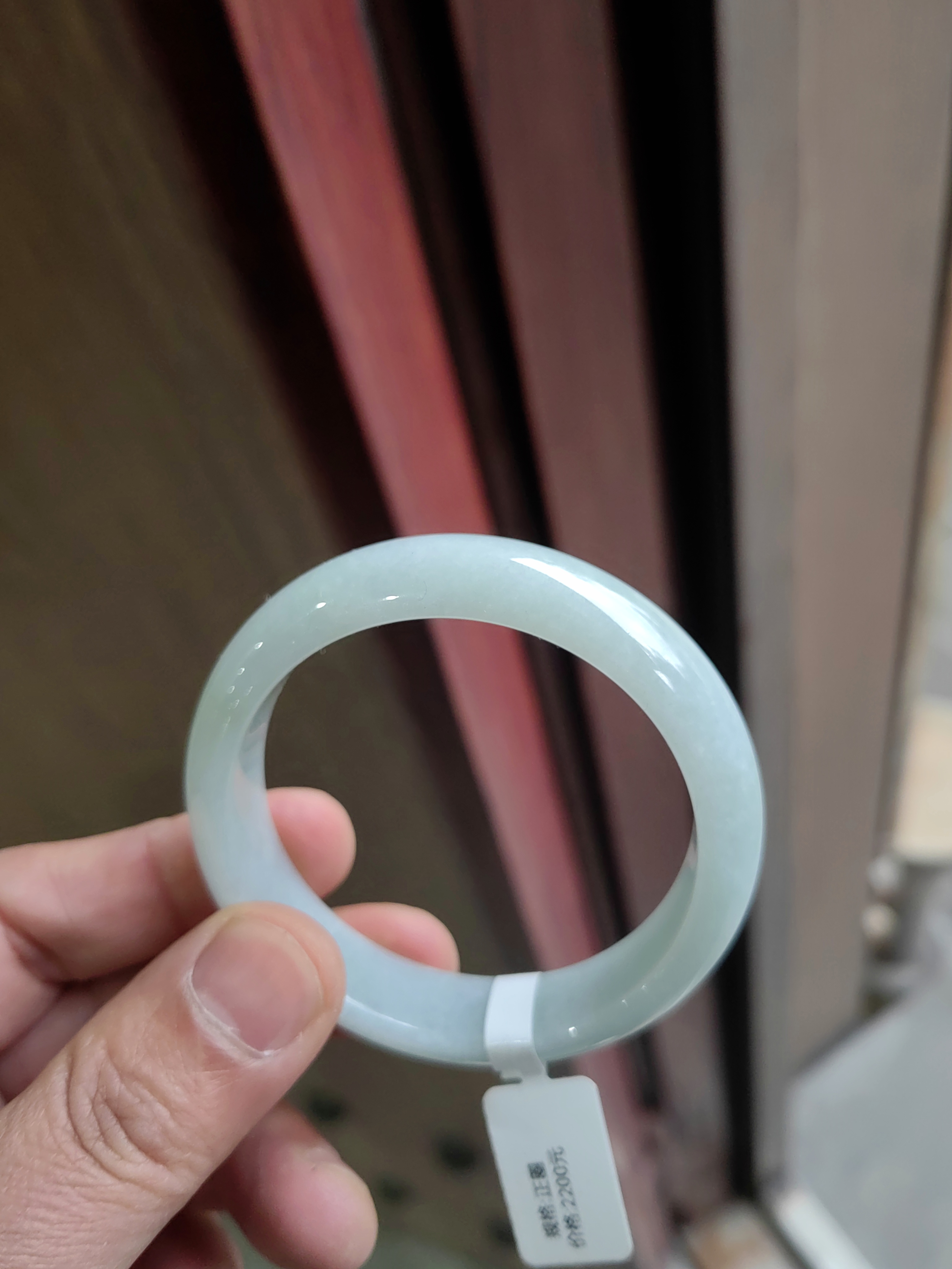 天然缅甸翡翠手镯55.5圈口