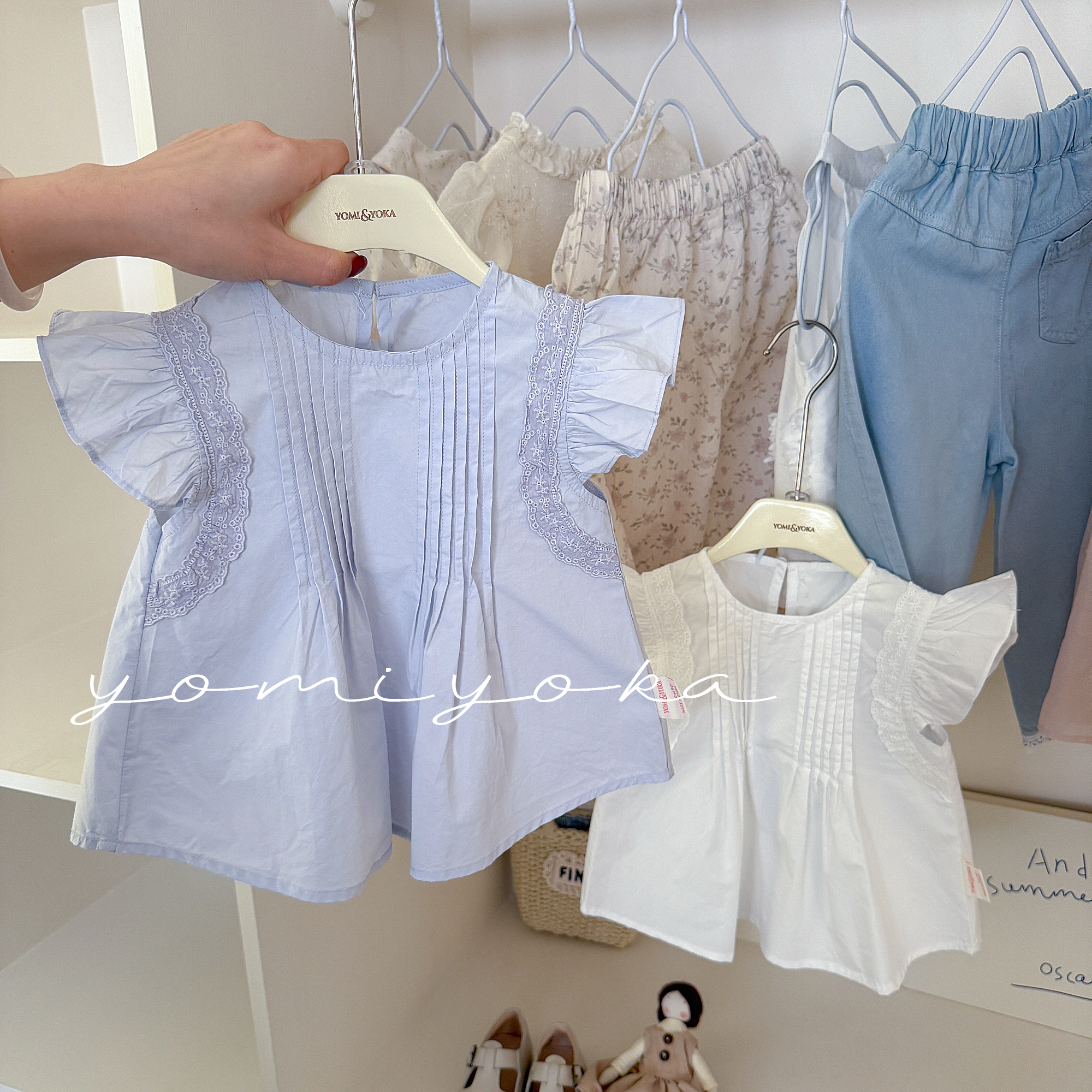 【现货】252-优米优卡-童装2025夏季新款女童娃娃衫上衣-252014