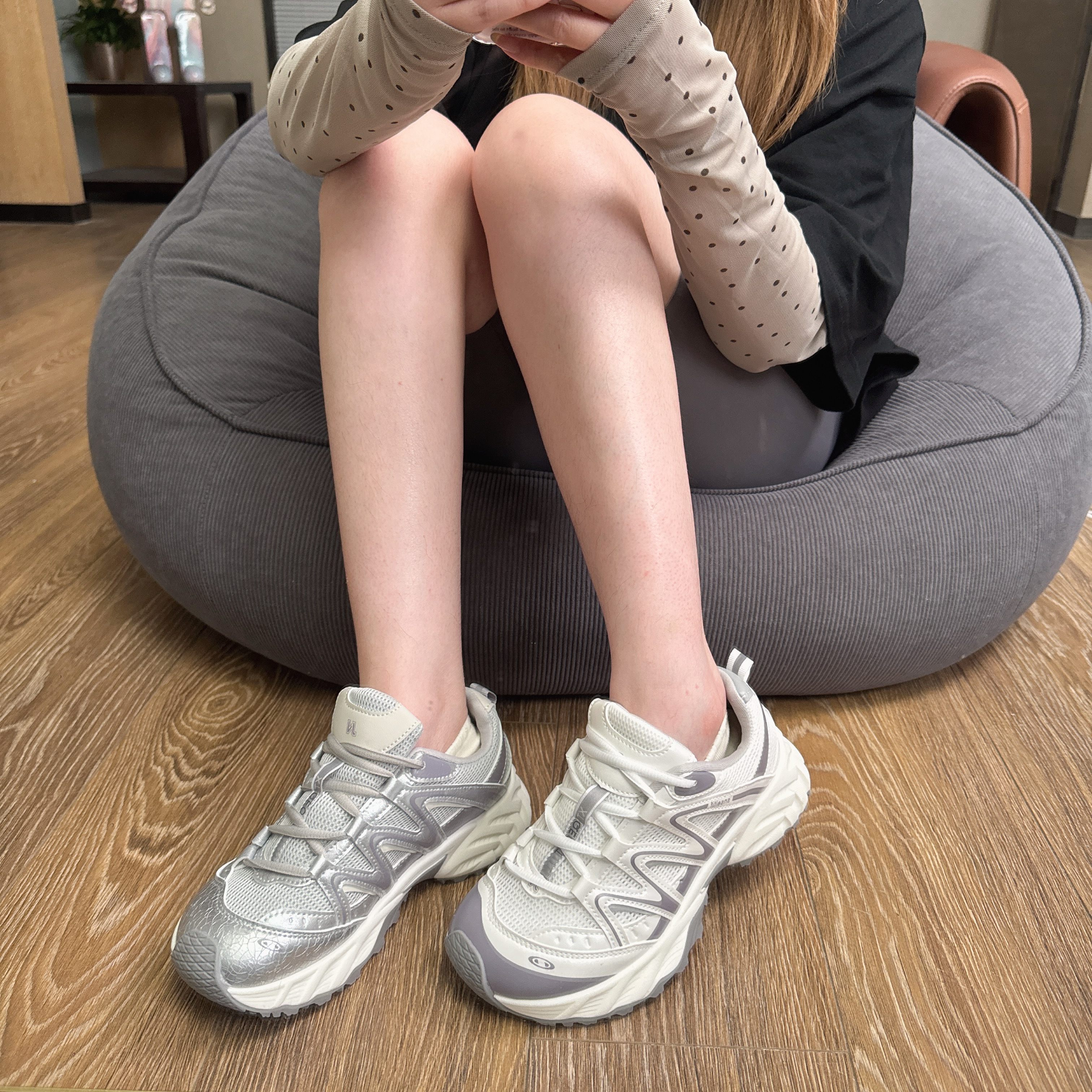 【妮妮】厚底老爹鞋女款2025新款夏季网面透气休闲运动女鞋潮