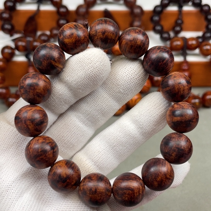 黄花梨/降香黄檀手串/手链桔*?海南黄花梨