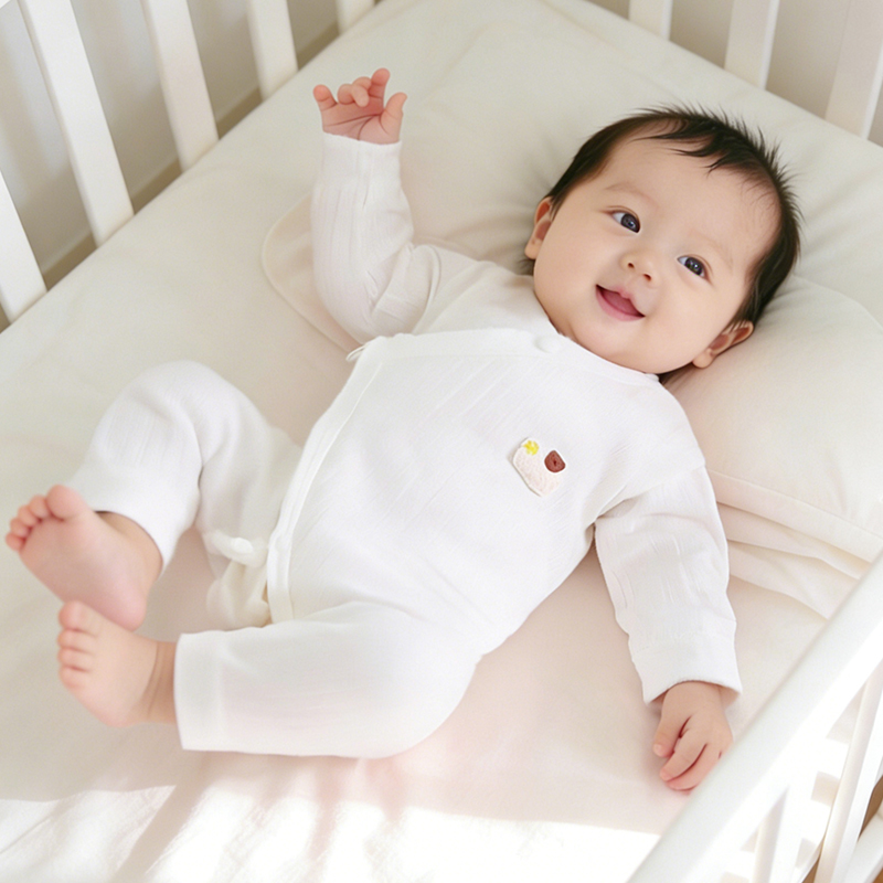 【高定四季款】新生儿0-3和尚婴儿初生连体春秋新生儿蝴蝶衣哈衣