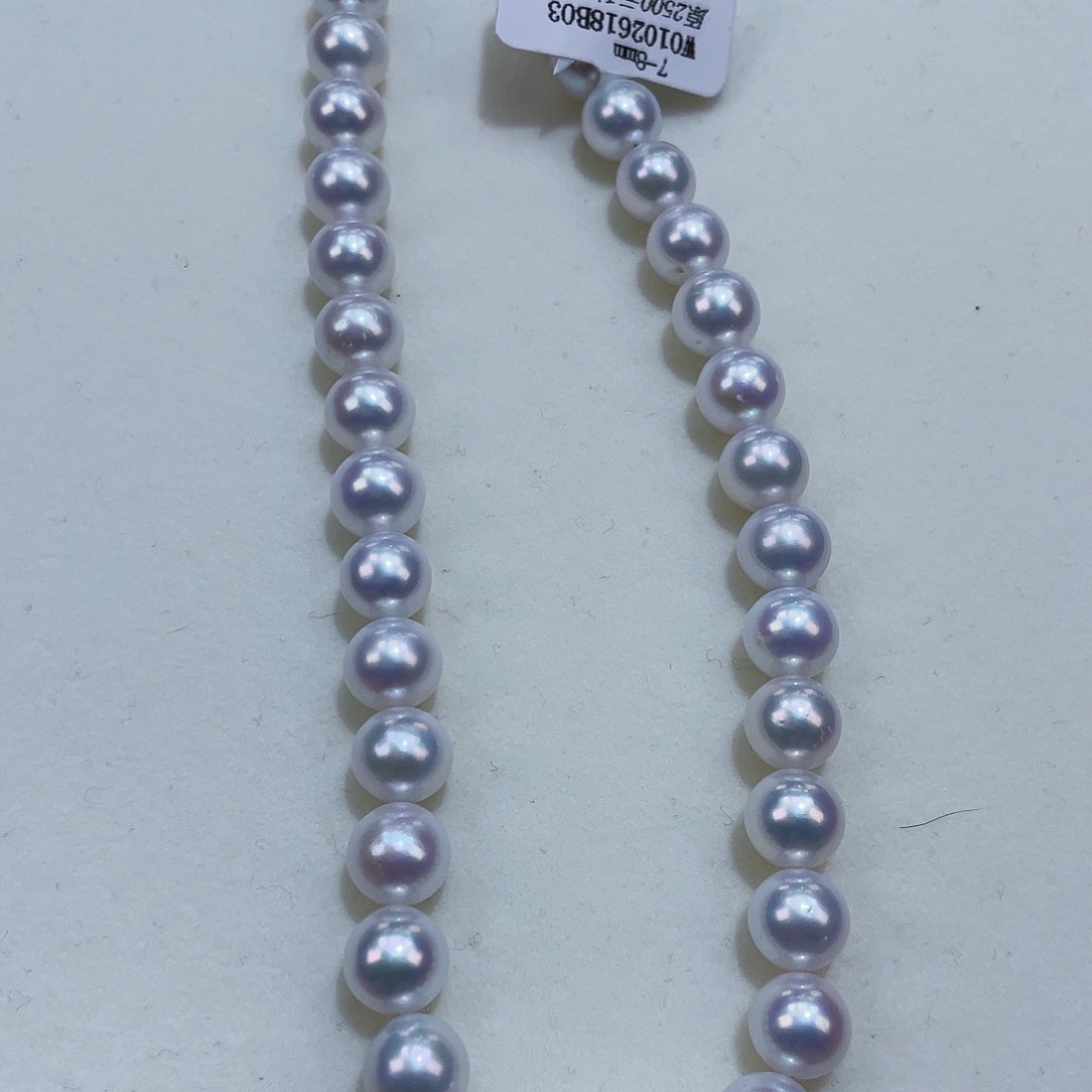 淡水珍珠颈饰银S925镶嵌8m冷蓝极光 主推！巨推荐