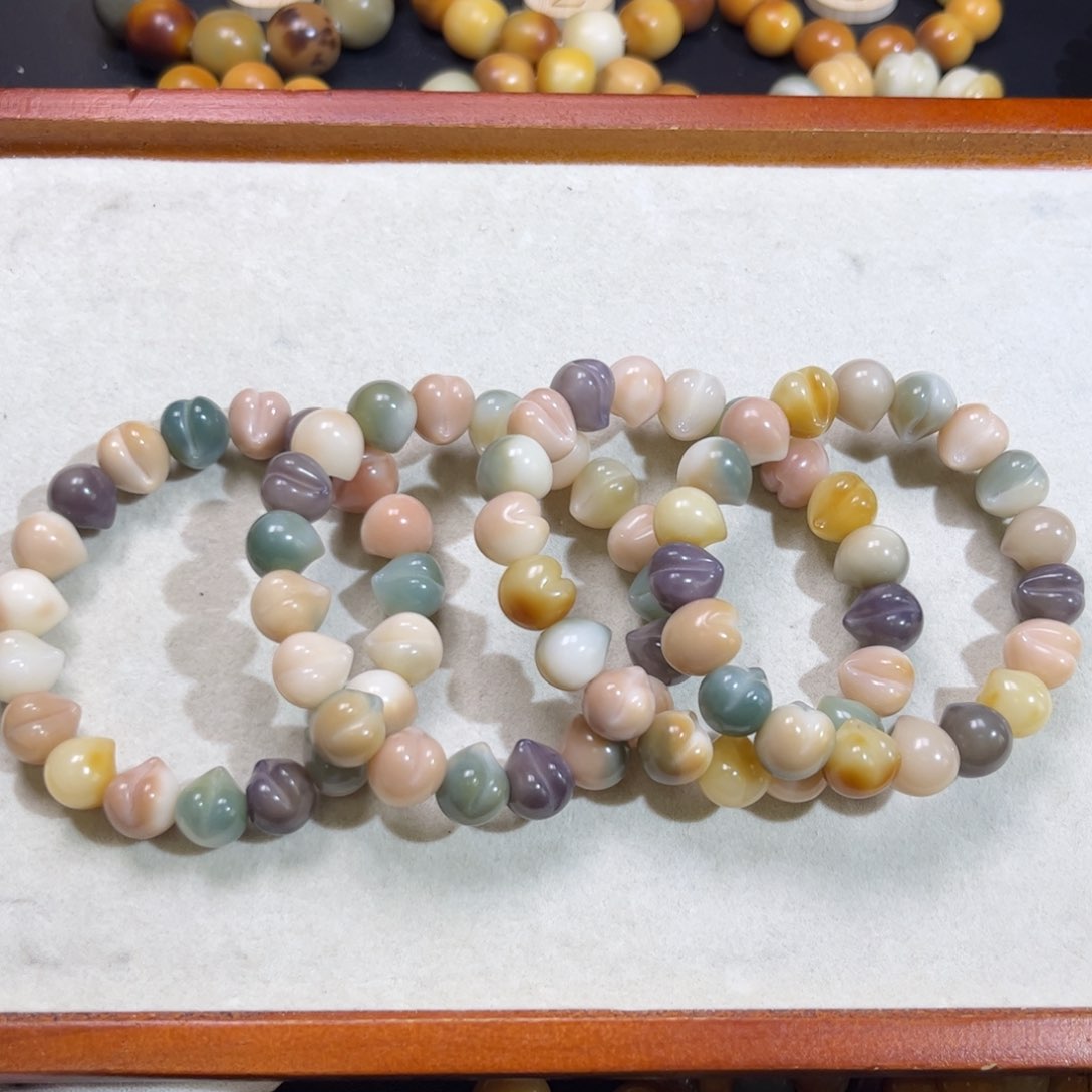 菩提根/象牙果手串彩桃可挑选