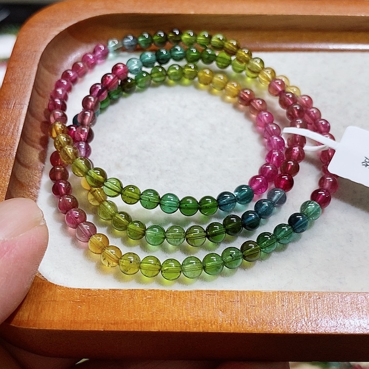 碧玺手链未镶嵌天然碧玺手串