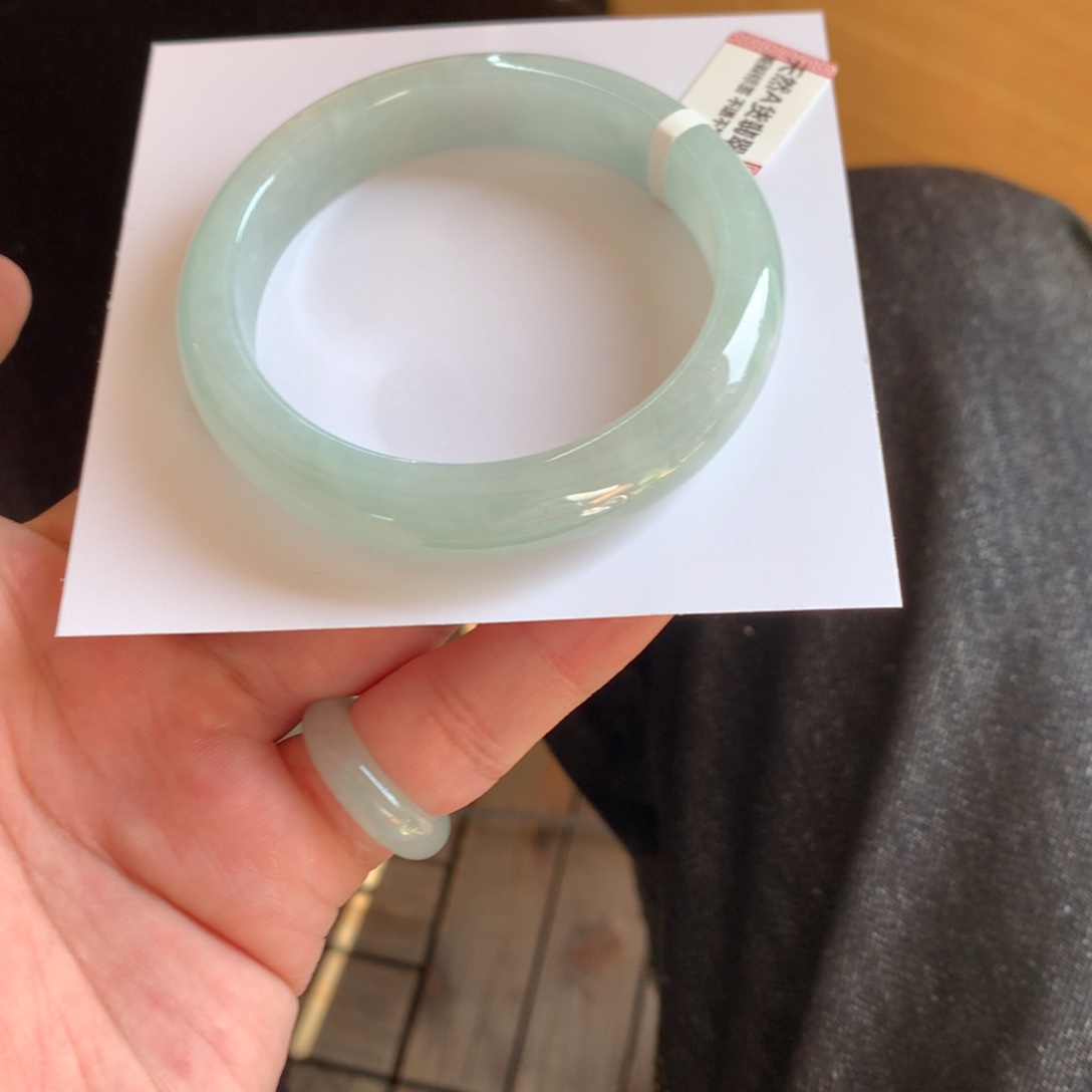 翡翠未镶嵌手镯56号55