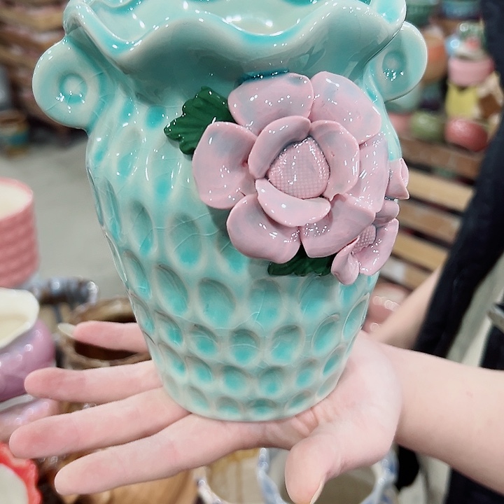 有孔.凑满10元发货多肉陶瓷花盆！