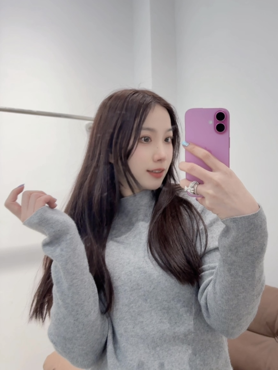 韩系极简风不起球羊毛针织衫套头百搭宽松大码女装上衣2025早春款