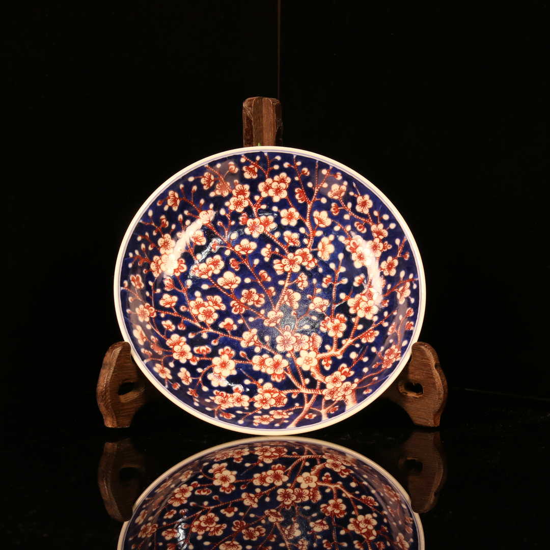 【逸古堂】青花釉里红冰梅壶承| 周大乐优选 | 景德镇茶具