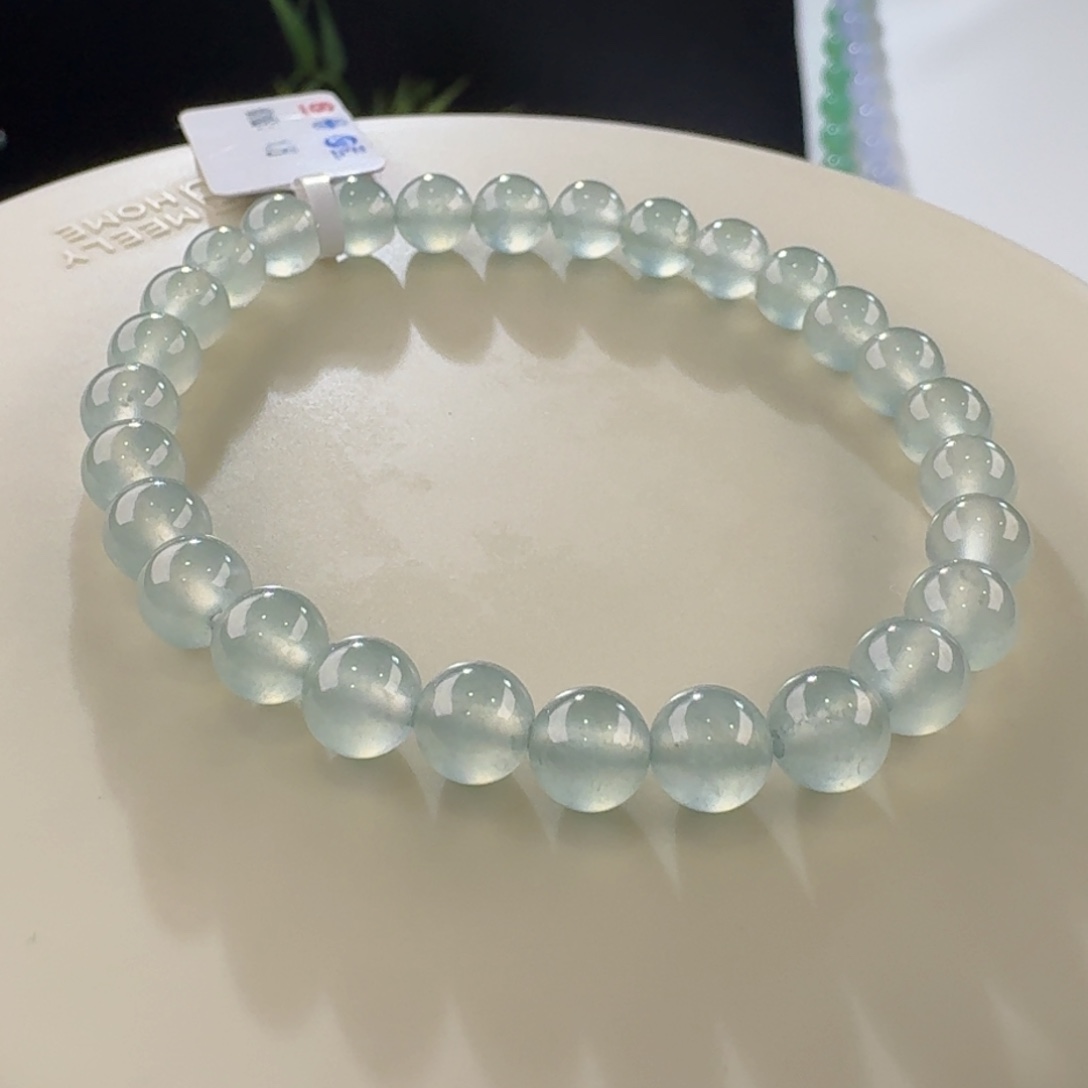 翡翠手链未镶嵌晴钢单圈