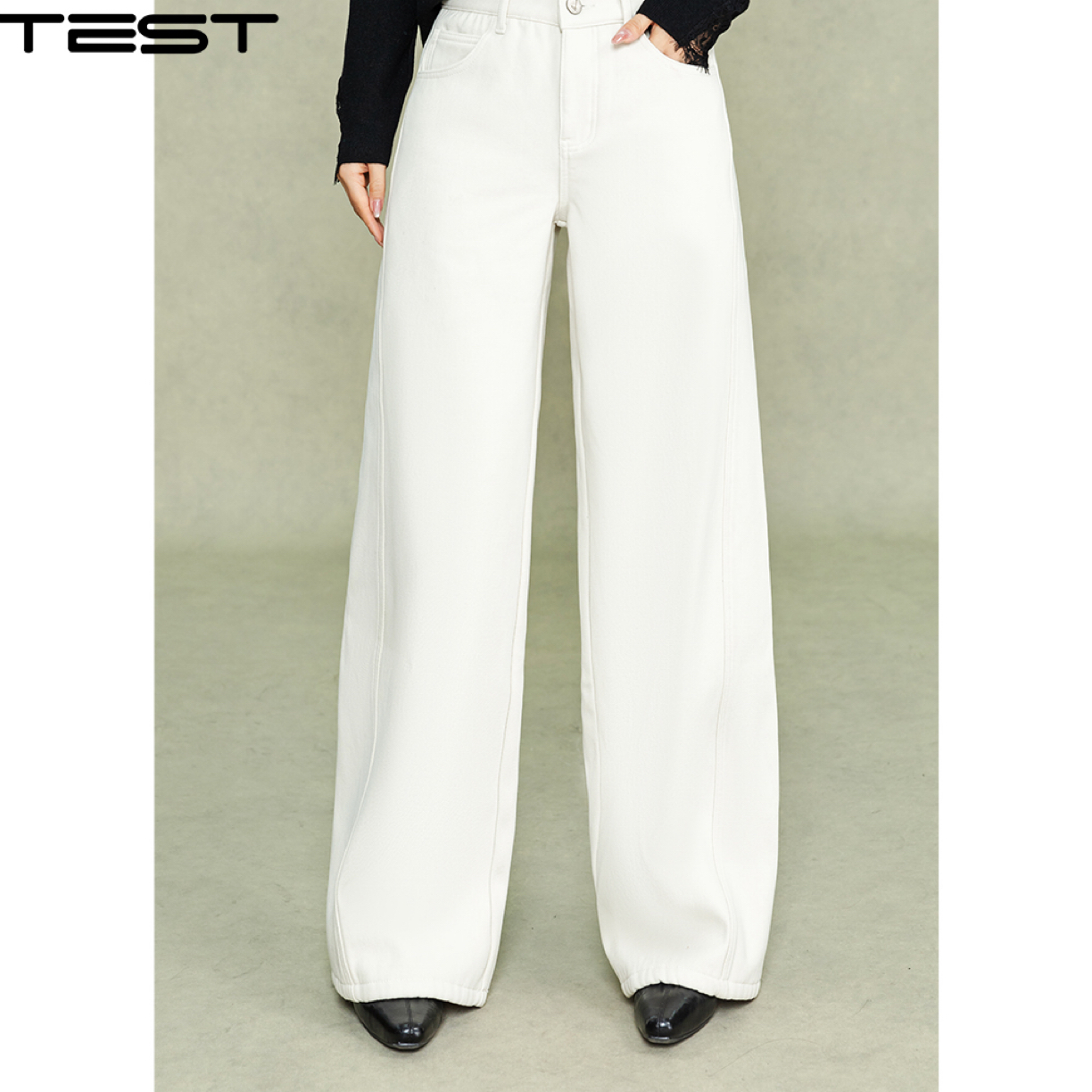 武冈她之蝶25冬裤 3254083款加绒牛仔裤