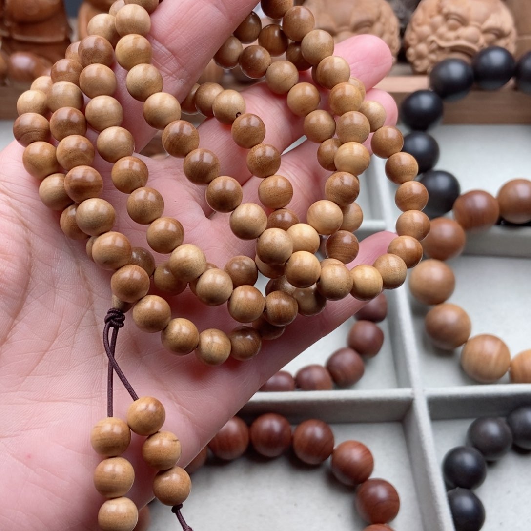 檀香木手串/手链二***了老山檀香黄肉奶香念珠