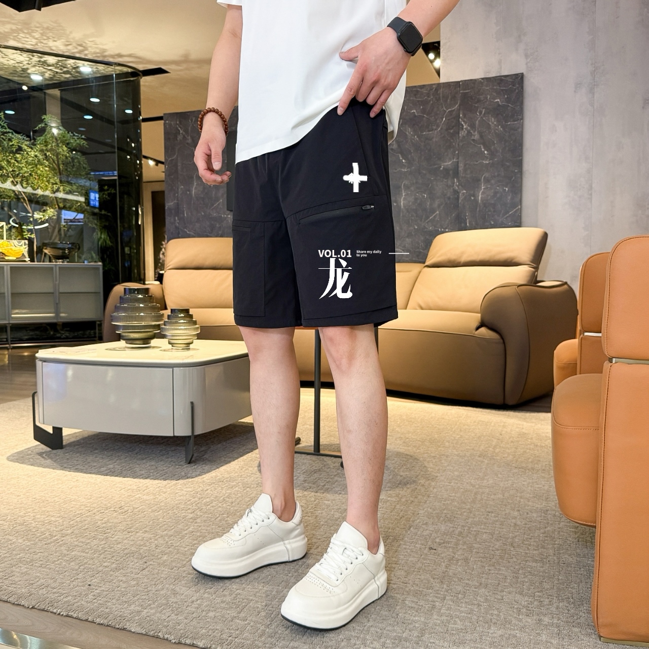 L71号龙树短裤外裤户外冲锋防水拉链潮流速干