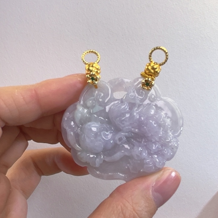 翡翠吊坠(赠链)未镶嵌代编织