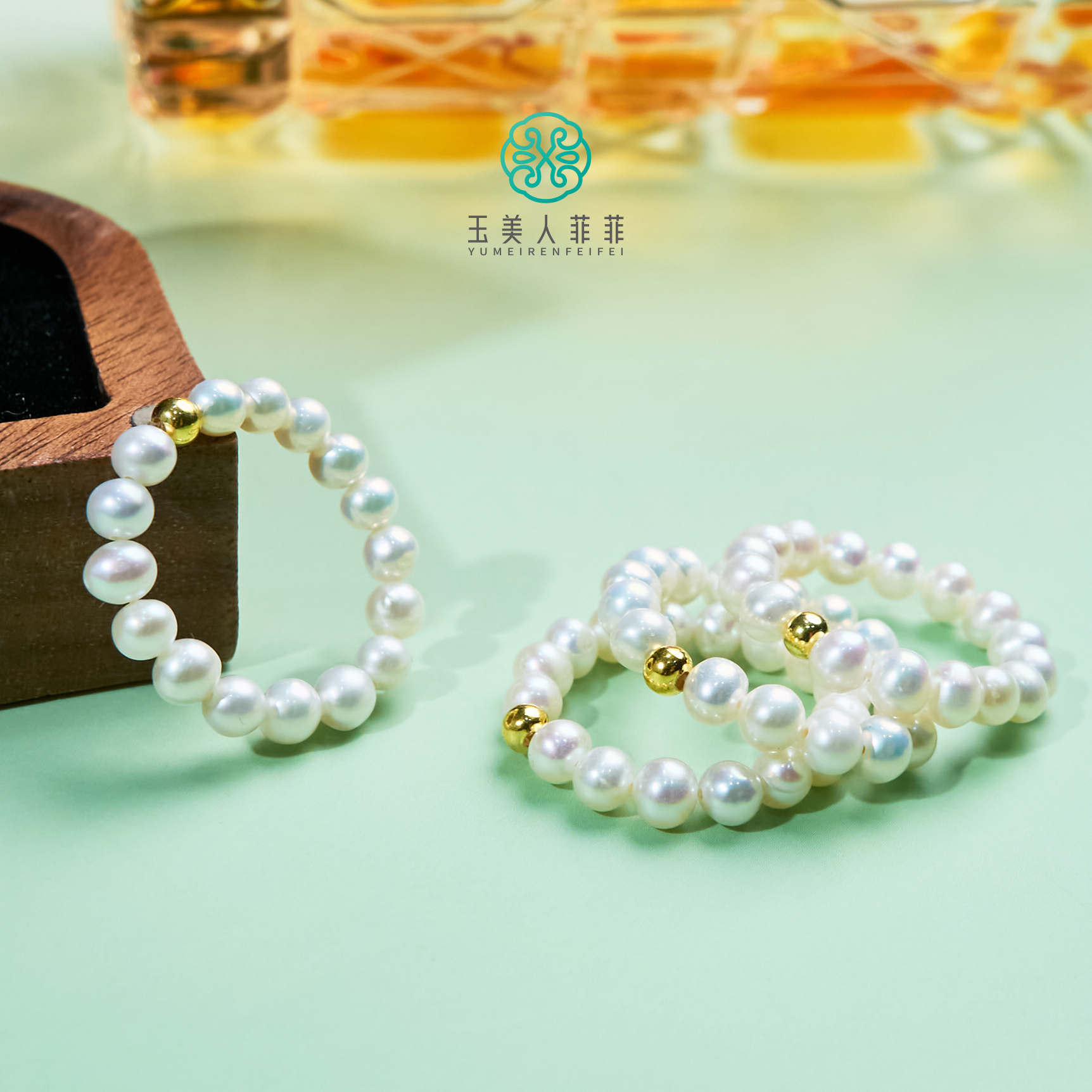 菲菲珠宝好+S925珍珠戒圈约3-4mm/多样性发一