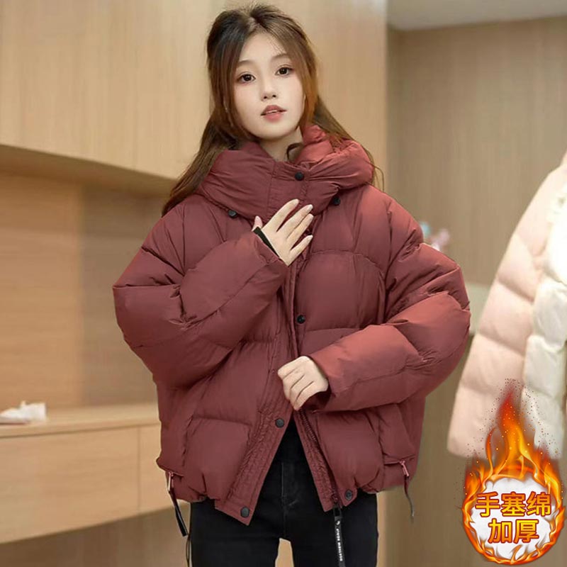 宽松显瘦小个子高级感棉服2025年秋冬新款夹绵加厚韩版时尚面包服