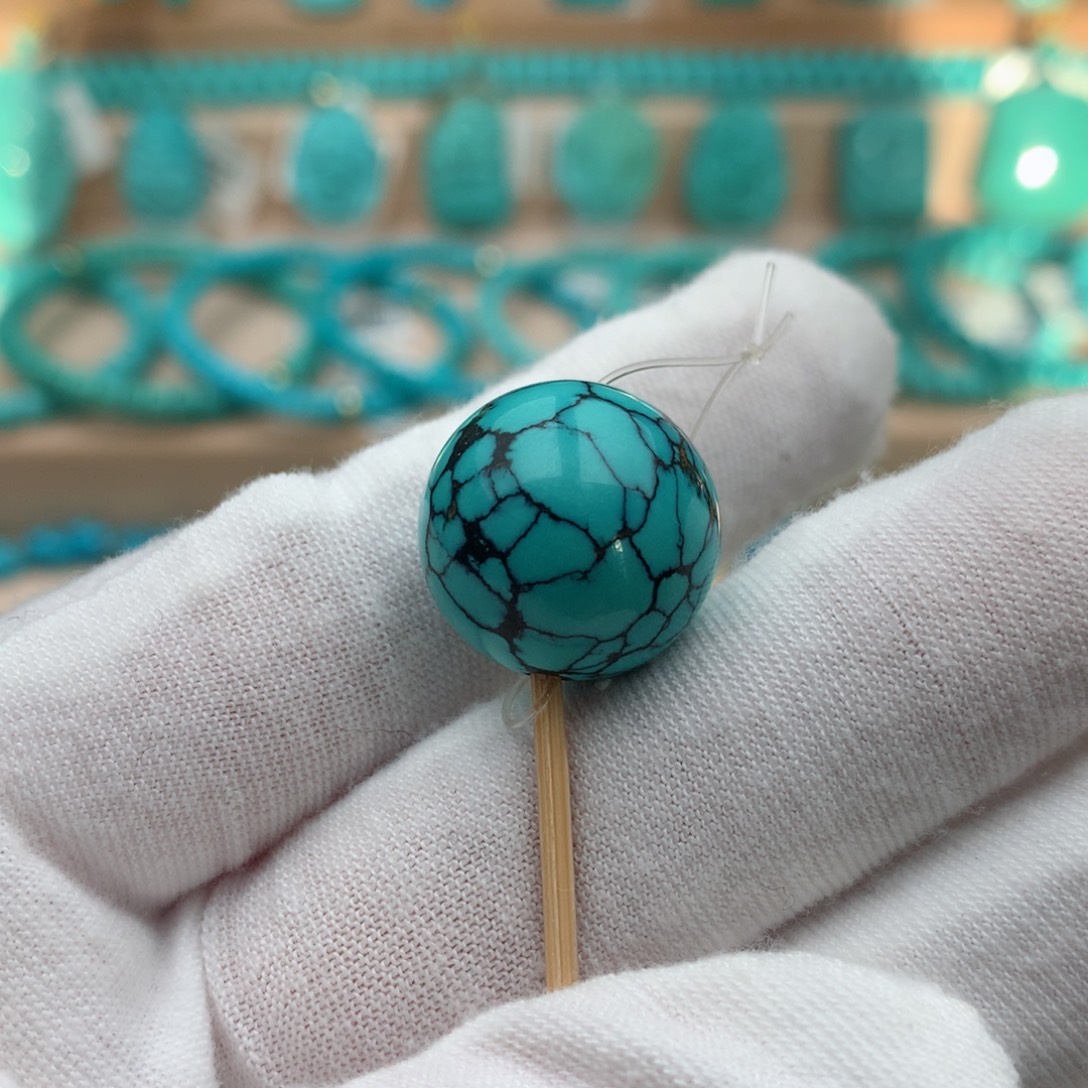 绿松石未镶嵌珠宝奇石17mm