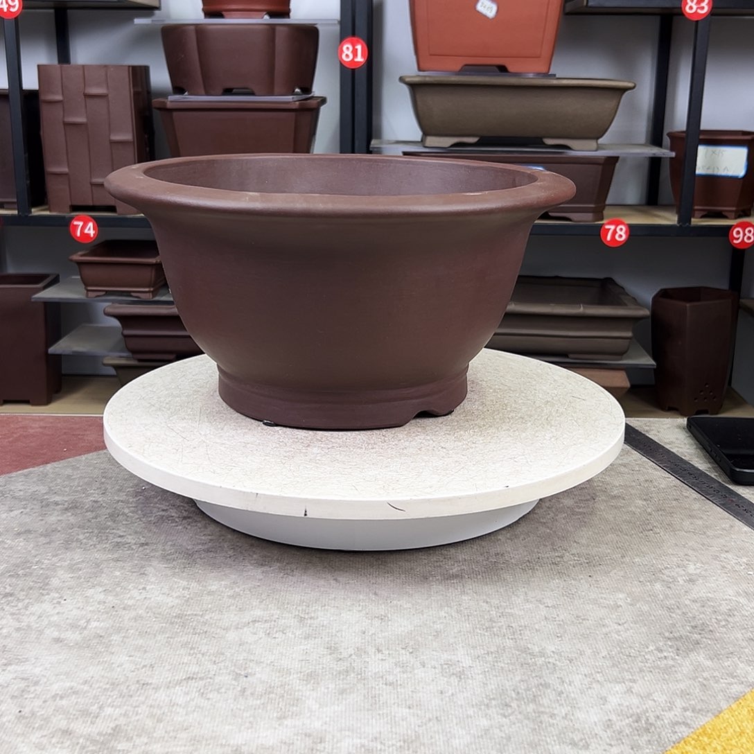 紫砂花盆内口30，内深15